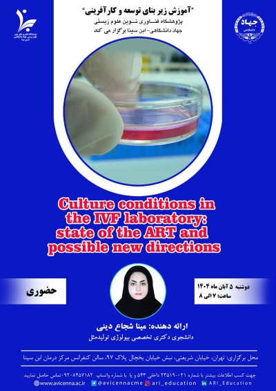 Culture conditions in the IVF laboratory: state of the ART and possible new directions