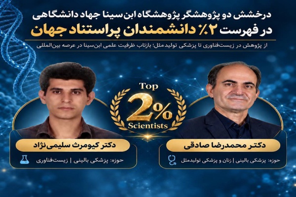 درخشش پژوهشگران پژوهشگاه ابن‌سینا در فهرست دو درصد دانشمندان پراستناد جهان