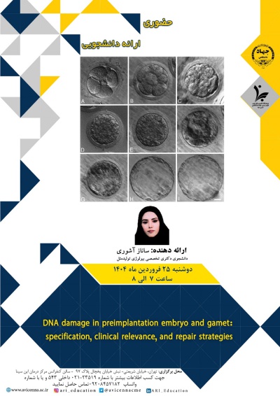DNA damage in preimplantation embryo and gamet: specification, clinical relevance, and repair strategies