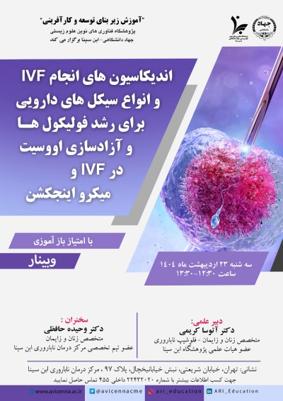 اندیکاسیون های انجام IVF و انواع سیکل های دارویی برای رشد فولیکول ها و آزادسازی اووسیت در IVF و میکرواینجکشن