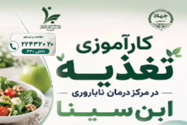 برگزاری دوره کارآموزی تغذیه در مرکز درمان ناباروری ابن‌سینا با تدریس سرکارخانم دکتر لادن گیاهی